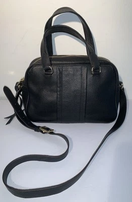 Aimee Kestenberg Black Pebbled Leather Shoulder Hand Bag Purse Crossbody Satchel - Image 1 of 4
