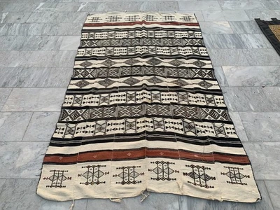 5x8 ft Antique African Fulani Blanket Hand Made Wedding Blanket Tents Mali Decor - Image 1 of 4