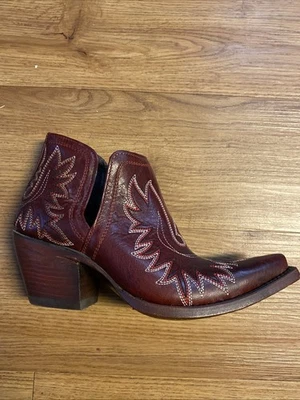 New Single Amputee Ariat Dixon Western Boots - Merlot Suede Right Foot Sz 7 B - Image 1 of 4