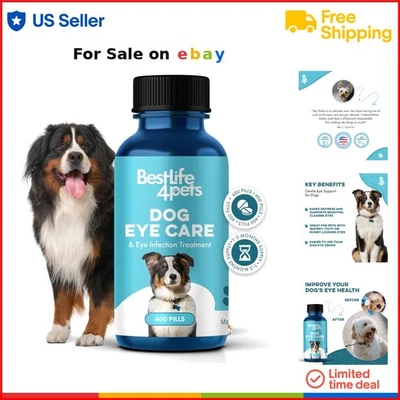 Dog Eye Care Supplements Natural 400 Pills for Infection Dry Eyes Swelling - Image 1 of 4