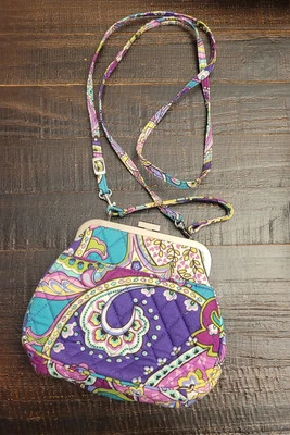 VERA BRADLEY Mini Frame Crossbody Bag Kisslock closure Heather Pattern purse new - Image 1 of 4