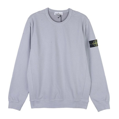 Stone Island girocollo uomo in pile grigio 115935149
