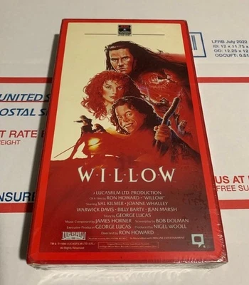SEALED WILLOW VHS Val Kilmer/Warwick Davis-Ron Howard George Lucas-1988 Vintage - Image 1 of 4