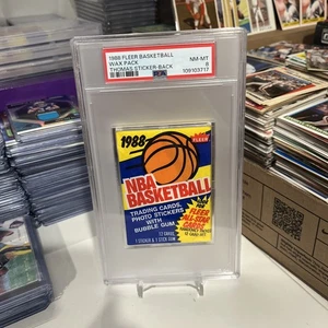 1988 Fleer Basketball Pack Thomas Sticker Back PSA 8  - Bild 1 von 2