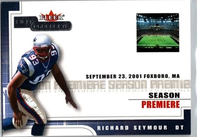 2001 Fleer Hot Prospects Season Premiere RC Richard Seymour Patriots Rare SP - Image 1 of 2