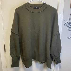 Lillusory Pullover dunkelolivgrün Medium Oversize Grob - Bild 1 von 8