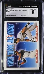 1993 Topps Fred McGriff/Frank Thomas #401 All Star Baseball CGC 8 - Picture 1 of 2