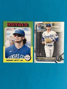 Bobby Witt Jr. Baseball Card Lot 2022 Bowman + 2024 Topps Heritage Royals - Picture 1 of 2