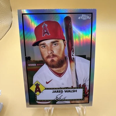 2021 Topps Chrome Platinum Anniversary Jared Walsh #258 Refractor Angels - Image 1 of 2