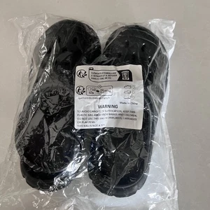 Markenlos - schwarze Slipper im Kroko-Stil Größe 44-45 - Bild 1 von 7