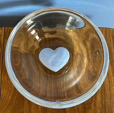 Cuenco de cristal sueco Orrefors Heart con corazón azul AR1 Foto 1 de 4