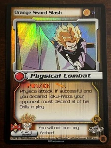 DBZ CCG Orange Sword Slash HOLO FOIL Rare LIMITED 71 Dragon Ball Z Score TCG - Picture 1 of 12