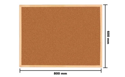 Cork Board Pin Message Notice Board Wooden Frame Office Memo School Pinboard - Image 1 of 4