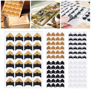 Gold/Silver 120pcs Retro Self-adhesive Photo Corner Stickers scrapbook album - Picture 1 of 15