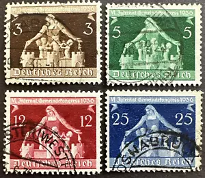 Germany 1936 Scott # 473-476 Set of 4 Used, 6th Cong. of Municipalities - Picture 1 of 1