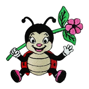 Lady bug patch, Kids Iron on patch, Cute lady bug iron on Sew on patch 8x8 cm - Picture 1 of 1