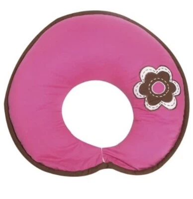 Bacati - 大马士革粉色/棕色 Hugster 护理枕头套 — 第 1/3 张图片