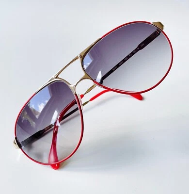 vintage ZEISS 9290 4200 red gold sunglasses 80s West Germany MEDIUM 58/14 - Bild 1 von 4