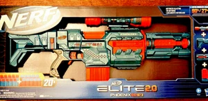 NEW! Nerf Phoenix CS-10 Elite 2.0 Motorized Blasting PlayGun Scope 20 Darts NEW! - Picture 1 of 11