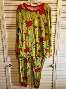 Dr Seuss "The Grinch" 2 Piece Pajamas Size M (8-10) - Picture 1 of 7
