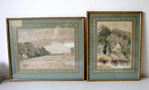 PAAR ENGLISCHE GEMÄLDE EPOCHE ENDE 800 - AQUARELLE - Bild 1 von 1