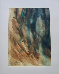 Abstrakte Komposition auf Papier, von M. Jacoby, 1989 - Bild 1 von 2