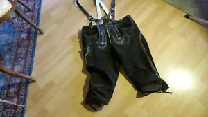 Trachten Lederhose Kniebund Gr. 50-52 ca. Tracht mit Salzburger Stickerei - Bild 1 von 5