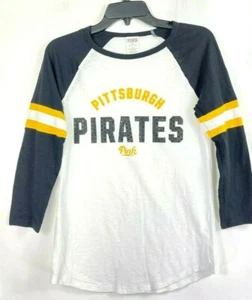 Camiseta Victoria's Secret ROSA Mujer Manga Raglán Piratas de Pittsburgh Tachonada S. - Imagen 1 de 8