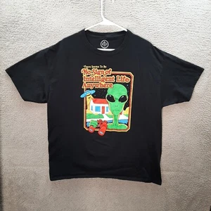 DOM Shirt Adult Extra Large Black Space Alien Martians Extraterrestrial Humor - Picture 1 of 7