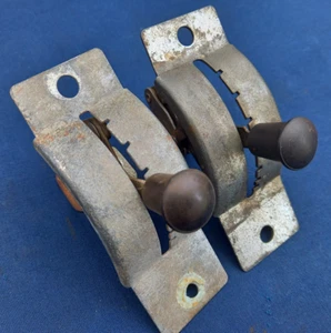 Pair of Original Land Rover Series 2 & 2A Vent Flap Control Lever Assemblies - Picture 1 of 5
