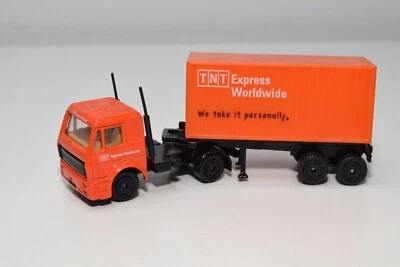 B54 1:87 EDOCAR MERCEDES-BENZ TRUCK TRAILER TNT GLOBAL EXPRESS CONTAINER EXC. - Immagine 1 di 4