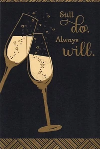 Happy Anniversary Wife Husband Champagne I Love You Hallmark Card - Picture 1 of 3