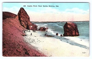 Vintage Postkarte Castle Rock bei Santa Monica, Santa Monica, Kalifornien um 1920 - Bild 1 von 4