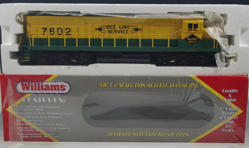 WILLIAMS SD4508 READING SD45 POWER DIESEL LOCOMOTIVE BEE LINE #7602 O GAUGE MIB - Image 1 of 4