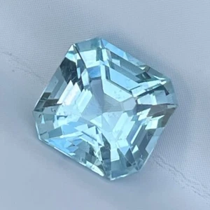 Natürlicher blauer Aquamarin 2,00 kt Asscher-Schliff lose Edelstein - Bild 1 von 8
