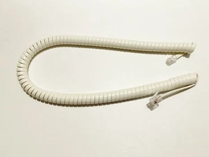 NOWA 12-stopowa słuchawka odbiornik kręcony przewód do telefonu stacjonarnego kolor kości słoniowej (2-pak) - Zdjęcie 1 z 1