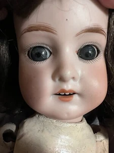Antike Armand Marseille Biskuit seltener Holz Biskuit Puppe 390 A01/2 blaue Augen (B5) - Bild 1 von 9