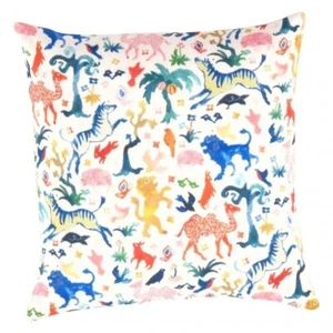 Turkish Fine Silk tropical Pillow 24" - Picture 1 of 3