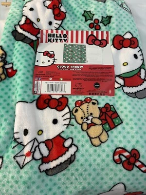 Hello Kitty Christmas Plush Throw 60x70 Viral Blanket Brand New - Image 1 of 4