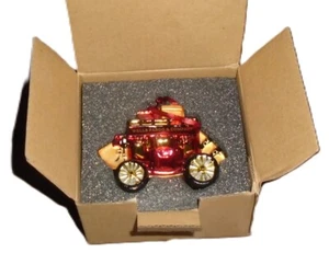 Wells Fargo 2003 vidrio soplado diligencia adorno de Navidad con caja - Imagen 1 de 8