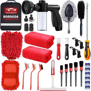 Car Wash Brush Kit Equipment Foam Sprayer Chenille Microfiber New - Picture 1 of 8