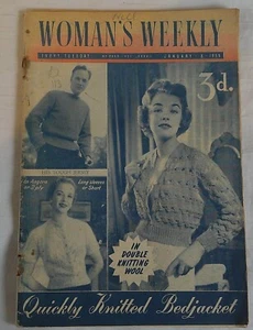 Vintage 1955 50s Womans Weekly Knitting Patterns Magazine Stories Adverts - Picture 1 of 8