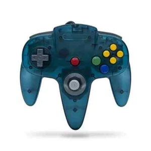 Wired Controller Joystick Compatible With Nintendo 64 N64 Console Clear Teal - Picture 1 of 2