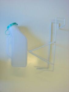 Urine Bottle Holder Frame complete with Male Urinal with lid easy installation