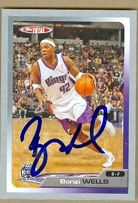 Bonzi Wells autographed Basketball Card (Sacramento Kings) 2006 Topps Total #298 - Image 1 of 1