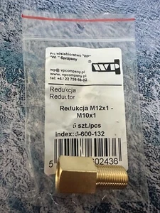 1 xNEW Brake Line Pipe Brass Adapter M12X1 to M10X1,5-600-132 - Picture 1 of 5