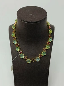 18K Yellow Gold 124.28CT Moonstone & 15.12CT Tourmaline Necklace - Picture 1 of 9