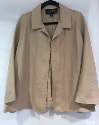 Chaqueta Ellen Tracy Linda Allard Beige Lino Talla 12 Foto 1 de 4