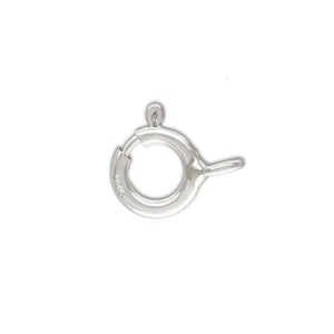 CHIUSURA MOSCHETTONE TONDO ARGENTO 925/00 ELEMENTO DECORATIVO BIJOUX PICCOLO - Foto 1 di 1