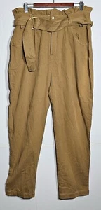 MINISTRY OF STYLE Womens SZ 16 BNWT Ultra High Rise TAN PANTS & Belt FREE POST - Picture 1 of 4
